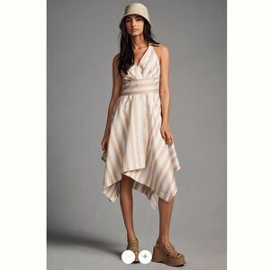 Anthropologie Maeve Asymmetrical Wrap Shirt Dress